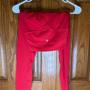Lululemon red leggings 25 in